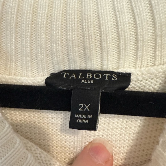 Talbots Ivory Knit Sweater - Picture 2 of 4
